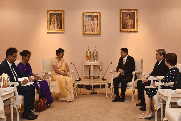 Deputy Prime Minister of #Thailand H.E Wissanu Krea-Ngam assures his support to promote investments in #LK by inviting Thai businesses. The DPM noted the potential of #SriLankan Rubber products, #tourismlk and Buddhist trail tourism to enhance relations between #thai and #LK.