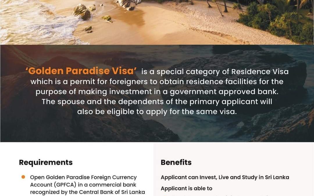 Golden Paradise Residence Visa Program – Invest, Live and Study in  Sri Lanka