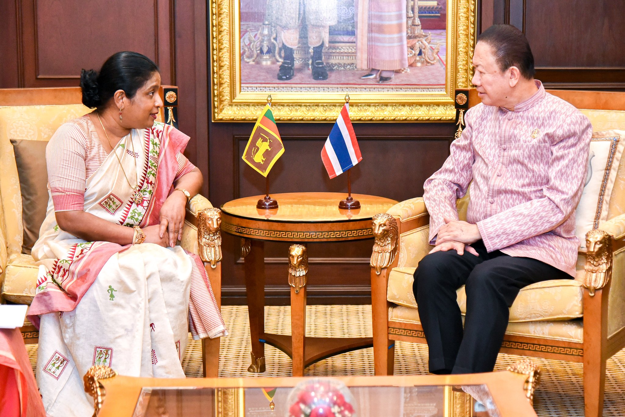 The Ambassador of Sri Lanka and Permanent Representative to the UNESCAP, C. A Chaminda I. Colonne pays a courtesy call on the Chairman of the Thai Chamber of Commerce and Board of Trade of Thailand, Sanan Angubolkul