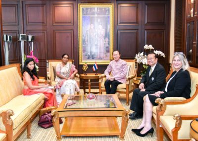The Ambassador of Sri Lanka and Permanent Representative to the UNESCAP, C. A Chaminda I. Colonne pays a courtesy call on the Chairman of the Thai Chamber of Commerce and Board of Trade of Thailand, Sanan Angubolkul