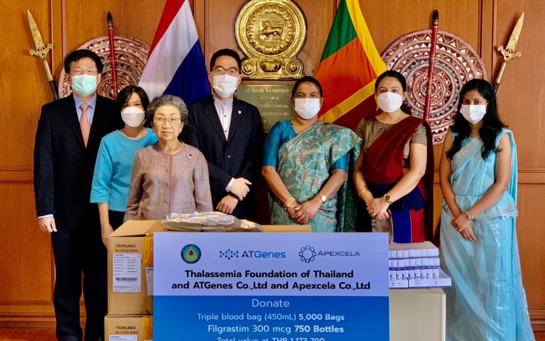 Thalassemia Foundation and Siam Bioscience Group of Thailand donates Triple 5000 blood bags and Filgrastim 750 Bottles to Sri Lanka