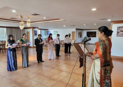 H.E. the Ambassador of Sri Lanka to the Kingdom of Thailand and Permanent Representative to UNESCAP together with staff of the Mission commenced work ceremonially, at the Chancery.