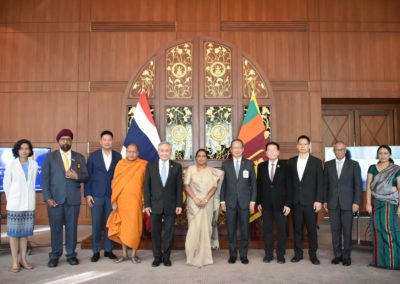 Ambassador of Sri Lanka symbolically receives donations from Deputy Prime Minister and Minister of Foreign Affairs of Thailand