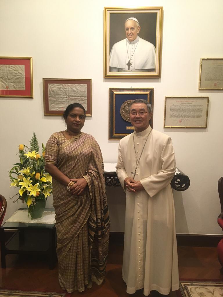 Ambassador paid a courtesy call on Ambassador of the Holy See and Dean of the Diplomatic Corps in Thailand