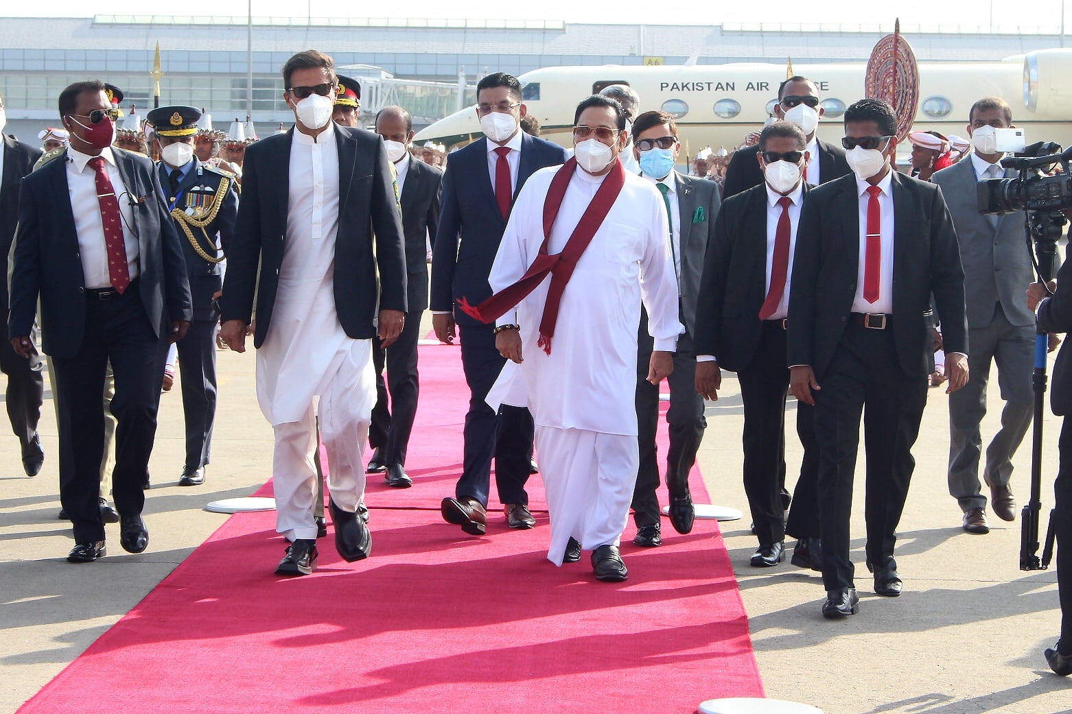 Prime Minister of Pakistan H.E. Imran Khan and the delegation arrived in Sri Lanka today (23)