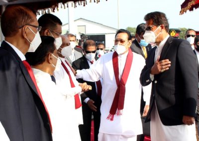 Prime Minister of Pakistan H.E. Imran Khan and the delegation arrived in Sri Lanka today (23)