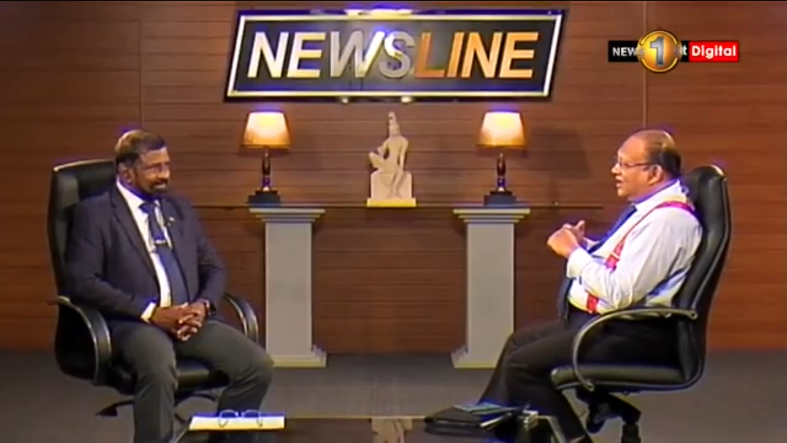 Foreign Secretary Admiral Prof. Jayanath Colombage joined a discussion on News 1st NEWSLINE
