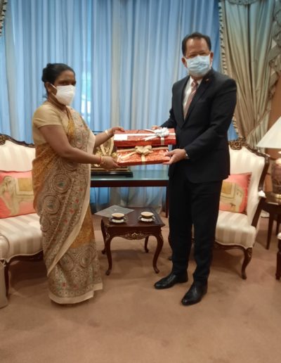 Ambassador of Sri Lanka and UNESCAP called on Director General, Department of South Asian, Middle East and African Affairs of the Ministry of Foreign Affairs, Thailand