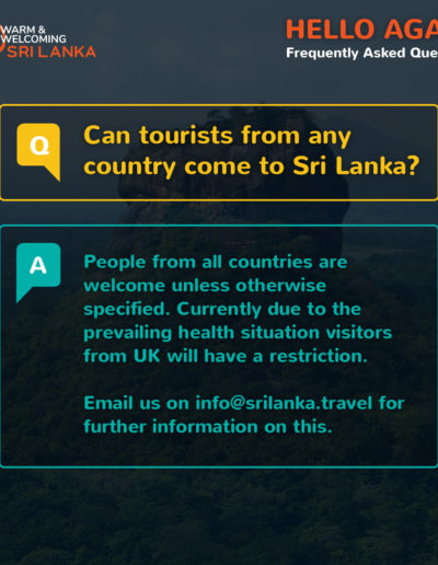 We welcome you to Sri Lanka!