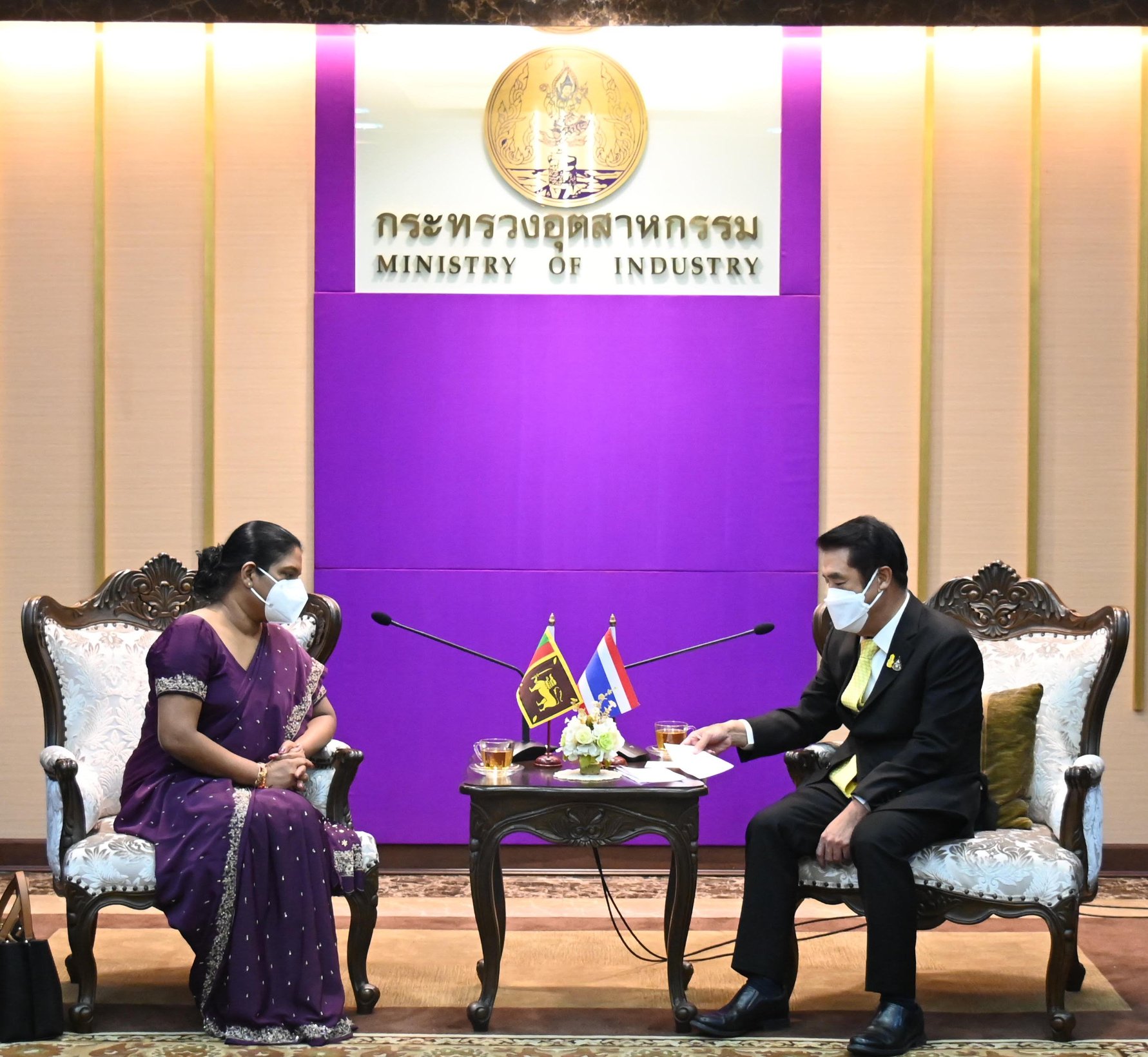 Sri Lanka envoy meets Minister of Industry Suriya Jungrungreangkit of Thailand