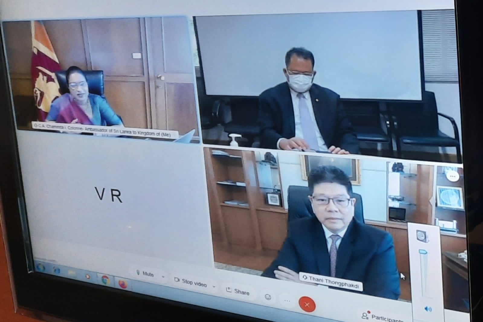 Sri Lanka and UNESCAP had first virtual courtesy meeting with Thailand