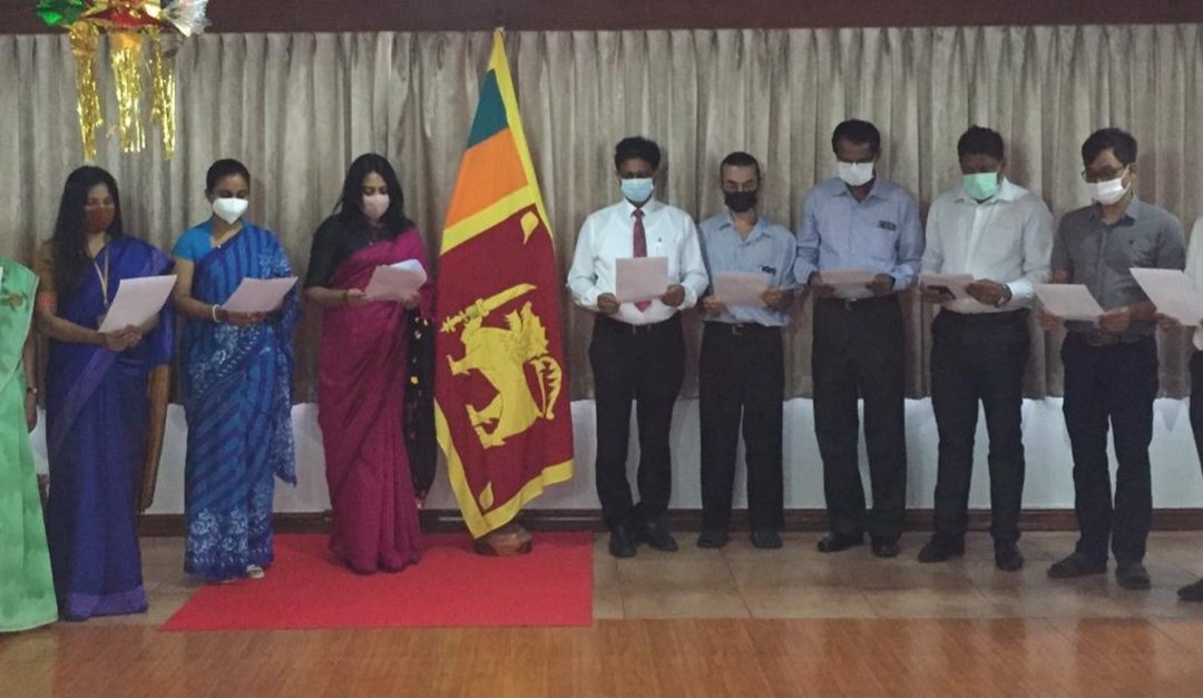 The staff of the Embassy of Sri Lanka  in Bangkok ceremonially commenced work for the year 2021
