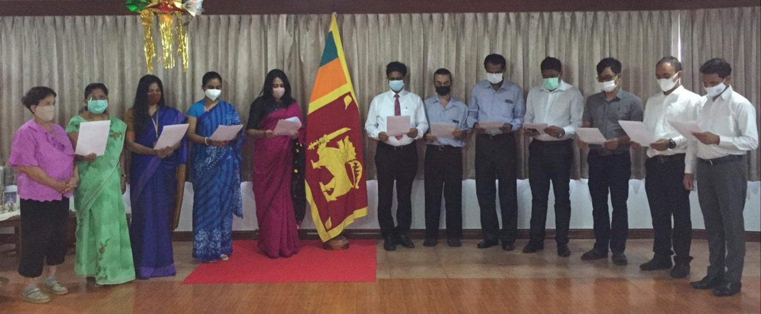 The staff of the Embassy of Sri Lanka  in Bangkok ceremonially commenced work for the year 2021