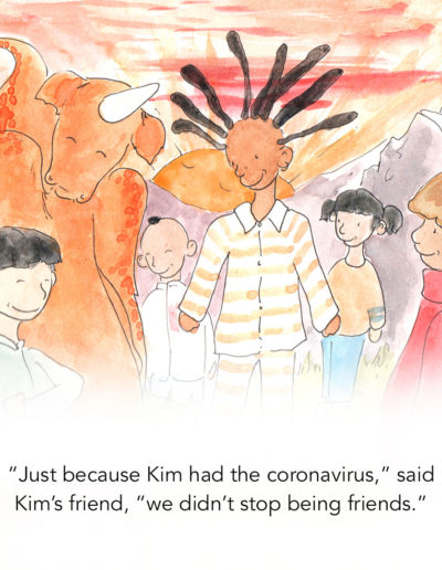 Kids, meet Ario - a kind, orange dragon with a horn like a unicorn.