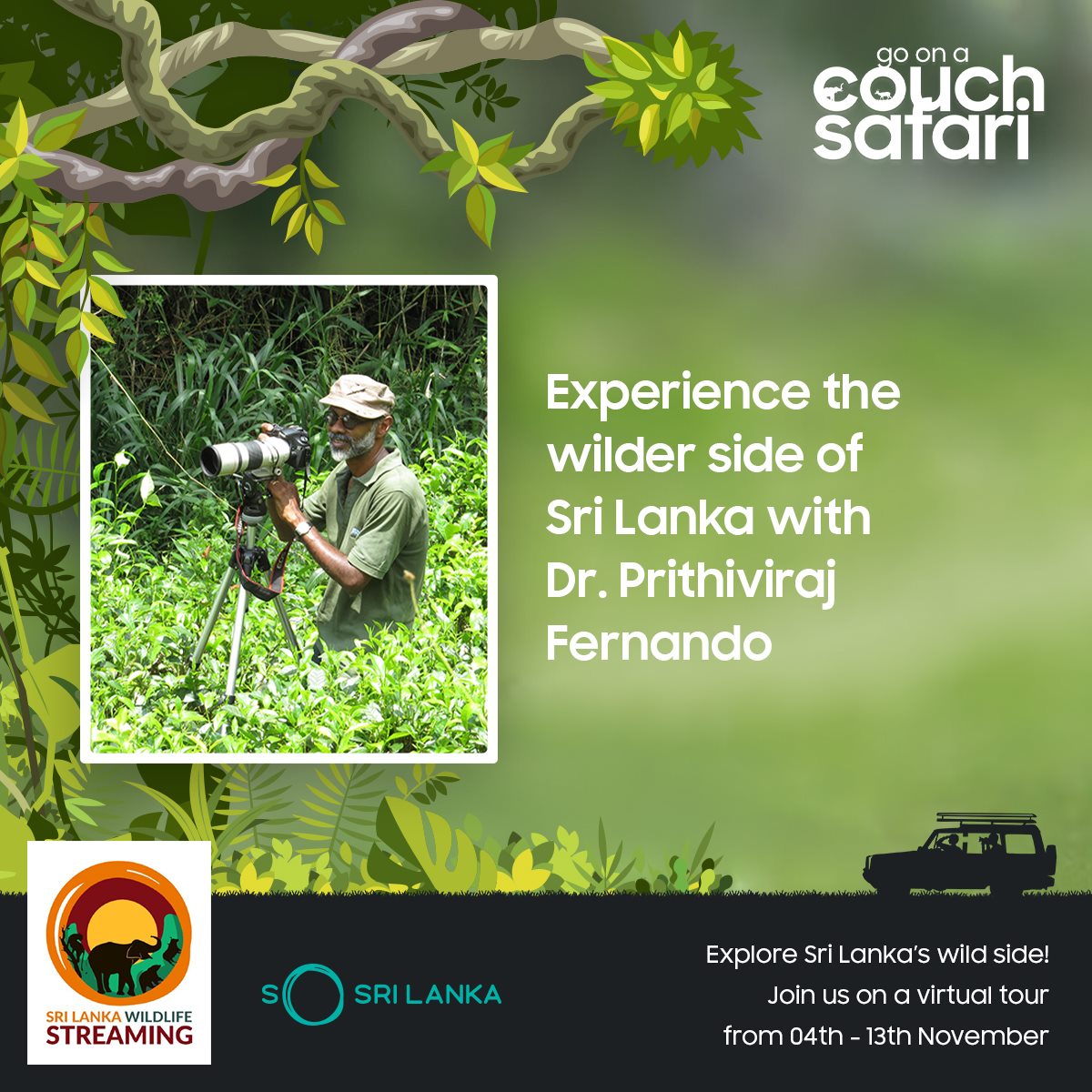 Experience the wilder side of Sri Lanka with Dr. Prithiviraj Fernando