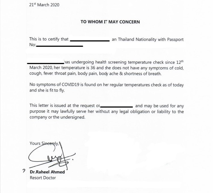 Guideline for Non-Thai Nationals travelling to Thailand