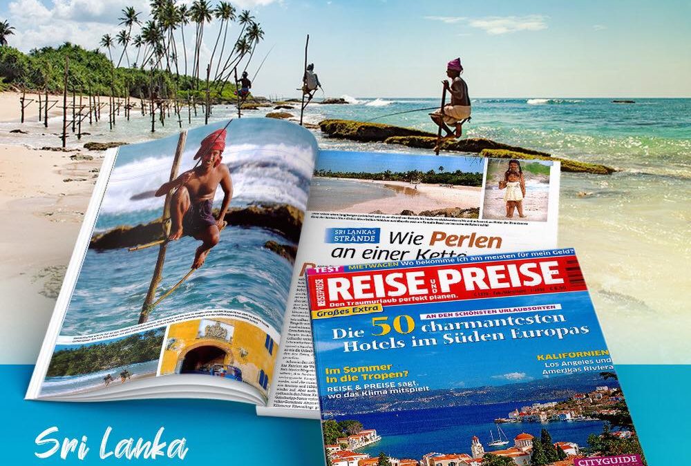 A leading German magazine , REISE UND PREISE highlighting the beauty of Sri Lanka.