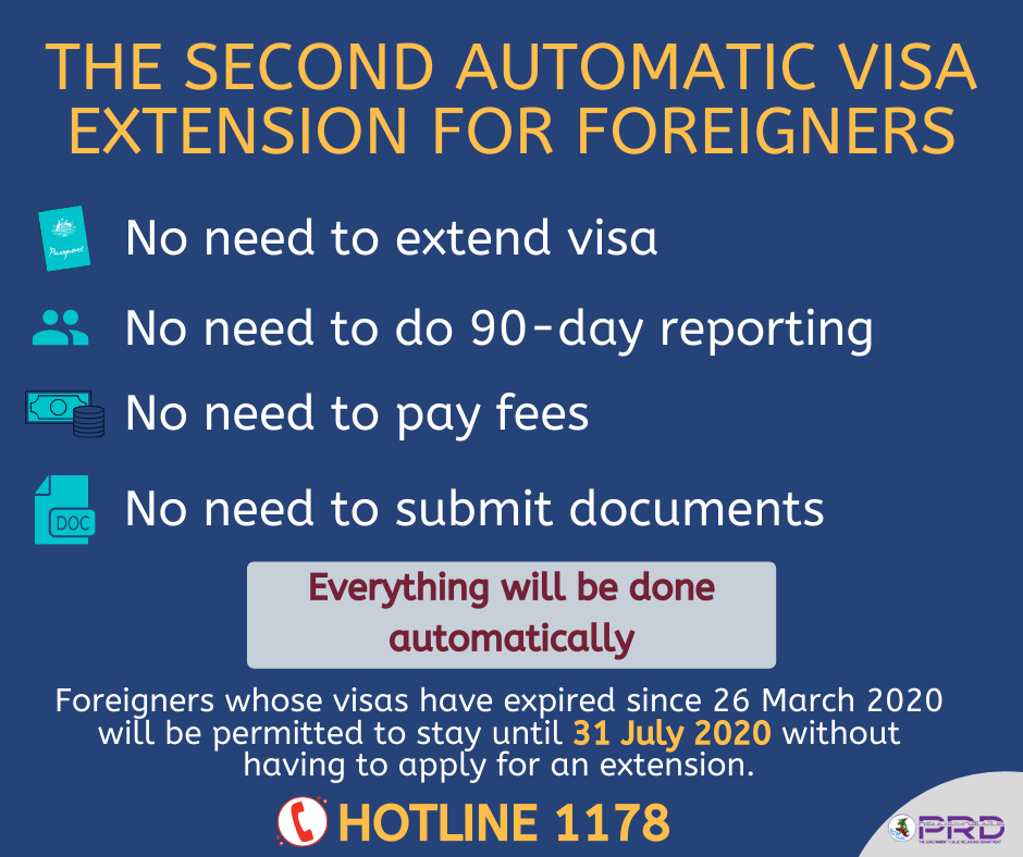 Second Automatic Visa Extension for Foreigners in Thailand