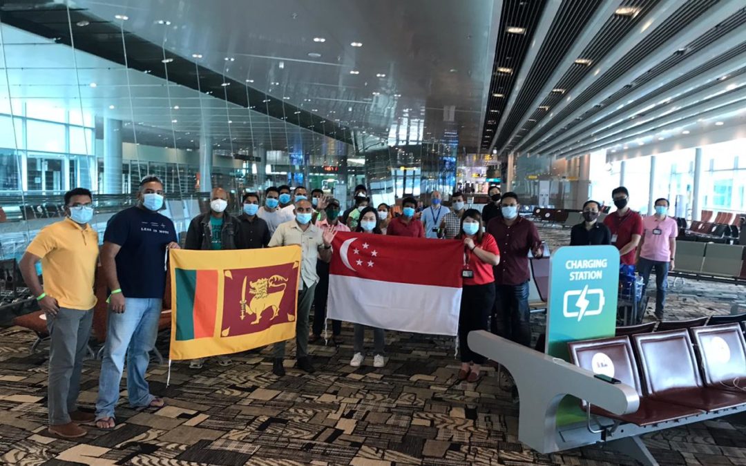 A group of Sri Lankans stranded in Cambodia were successfully repatriated via Singapore