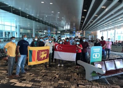 A group of Sri Lankans stranded in Cambodia were successfully repatriated via Singapore