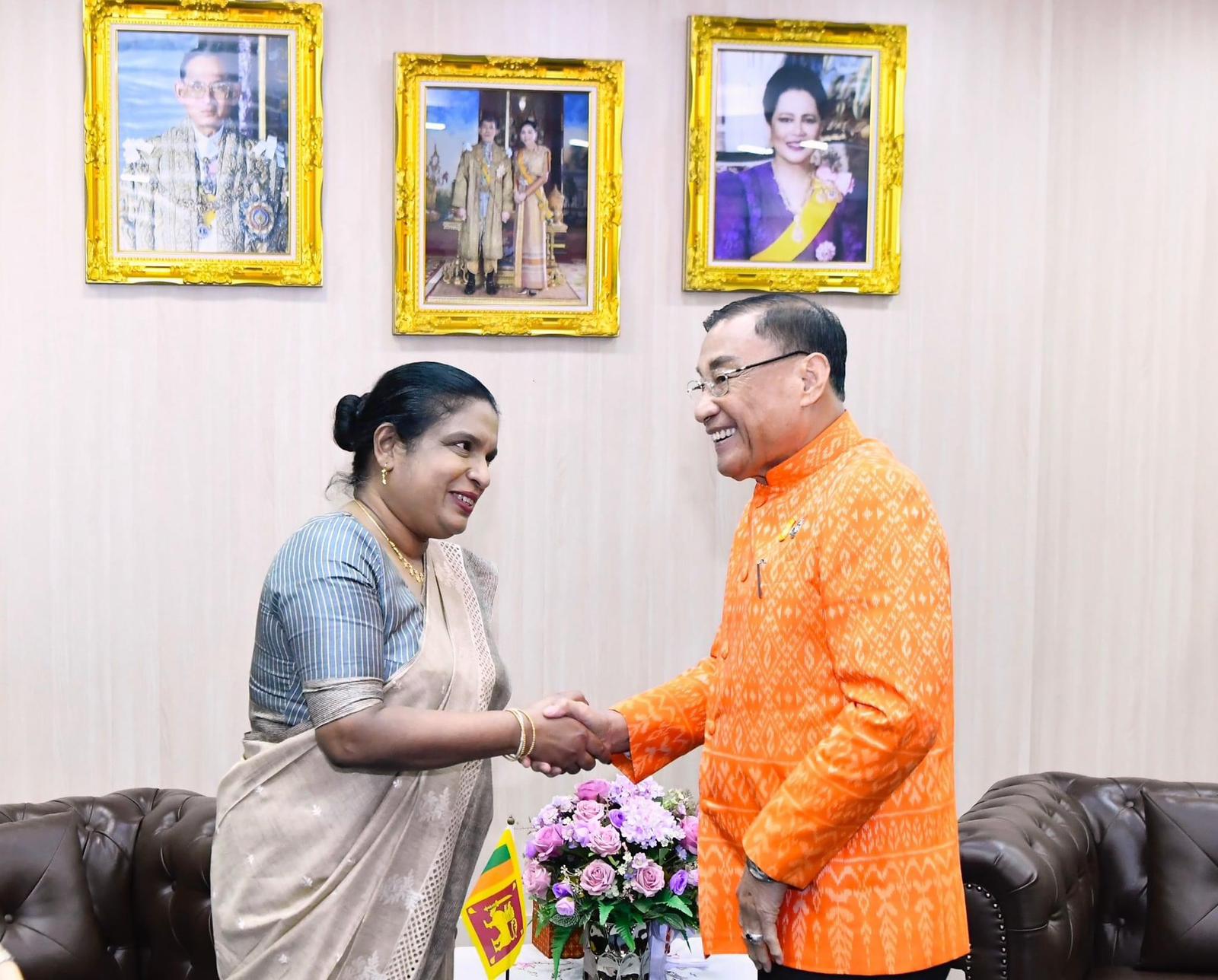 Minister of Culture Sermsak Pongpanich of Thailand assures Ambassador Chaminda Colonne of Sri Lanka to strengthen the Bilateral Relations