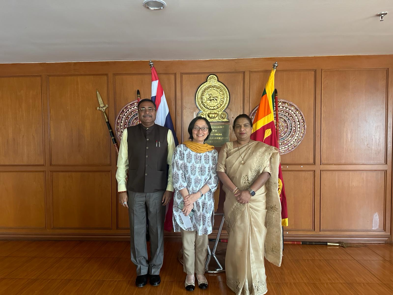 Director and Head, UNESCAP- Sub regional Office for South and South-West Asia (SSWA) in New Delhi, Mikiko Tanaka paid a courtesy call on Ambassador of Sri Lanka to the Kingdom of Thailand and Permanent Representative to UNESACP