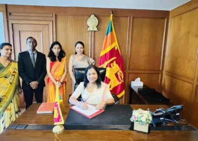 Ambassador designate of Sri Lanka to the Kingdom of Thailand Wijayanthi Edirisinghe assumes duties