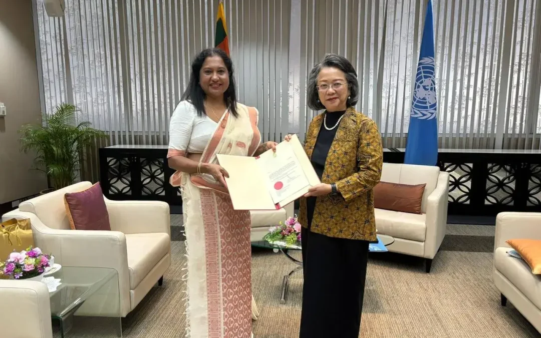 Permanent Representative of Sri Lanka, Ambassador E.A.S. Wijayanthi Edirisinghe presents Letters of Credence to the United Nations Economic and Social Commission for Asia and the Pacific (UNESCAP)