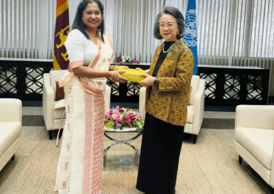 Permanent Representative of Sri Lanka, Ambassador E.A.S. Wijayanthi Edirisinghe presents Letters of Credence to the United Nations Economic and Social Commission for Asia and the Pacific (UNESCAP)