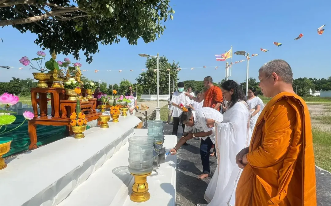 Ambassador of Sri Lanka pays homage to Bo Sapling of the Sacred Sri Maha Bodhi tree gifted to Thailand