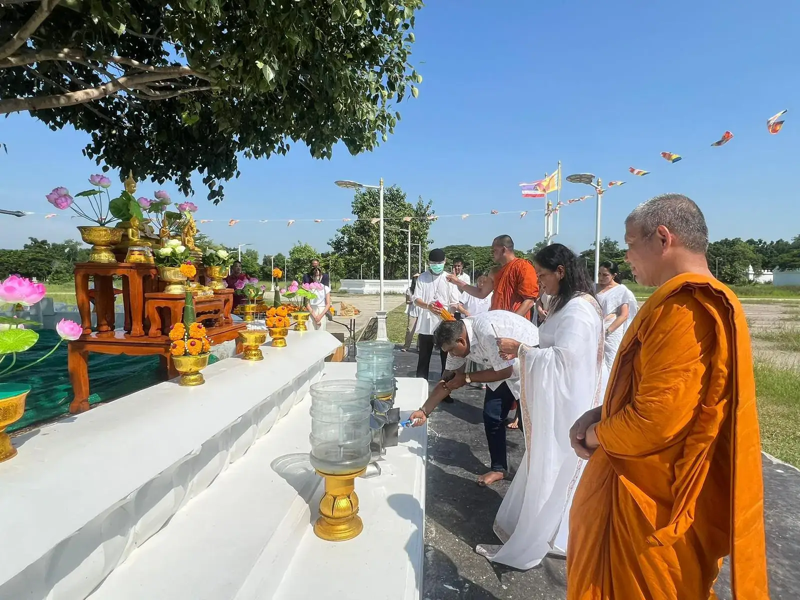 Ambassador of Sri Lanka pays homage to Bo Sapling of the Sacred Sri Maha Bodhi tree gifted to Thailand