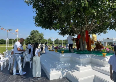 Ambassador of Sri Lanka pays homage to Bo Sapling of the Sacred Sri Maha Bodhi tree gifted to Thailand