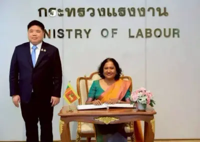 Ambassador of Sri Lanka meets Thai Minister of Labour to discuss Labour Cooperation