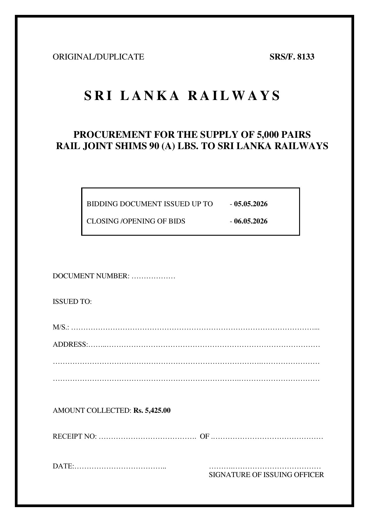 Procurement Document 01