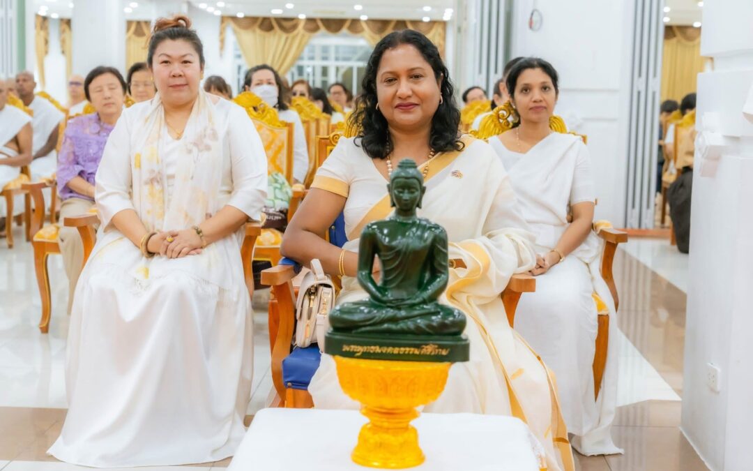 Ambassador of Sri Lanka Attends Temporary Ordination Ceremony of 33 Sri Lankan Devotees in Thailand