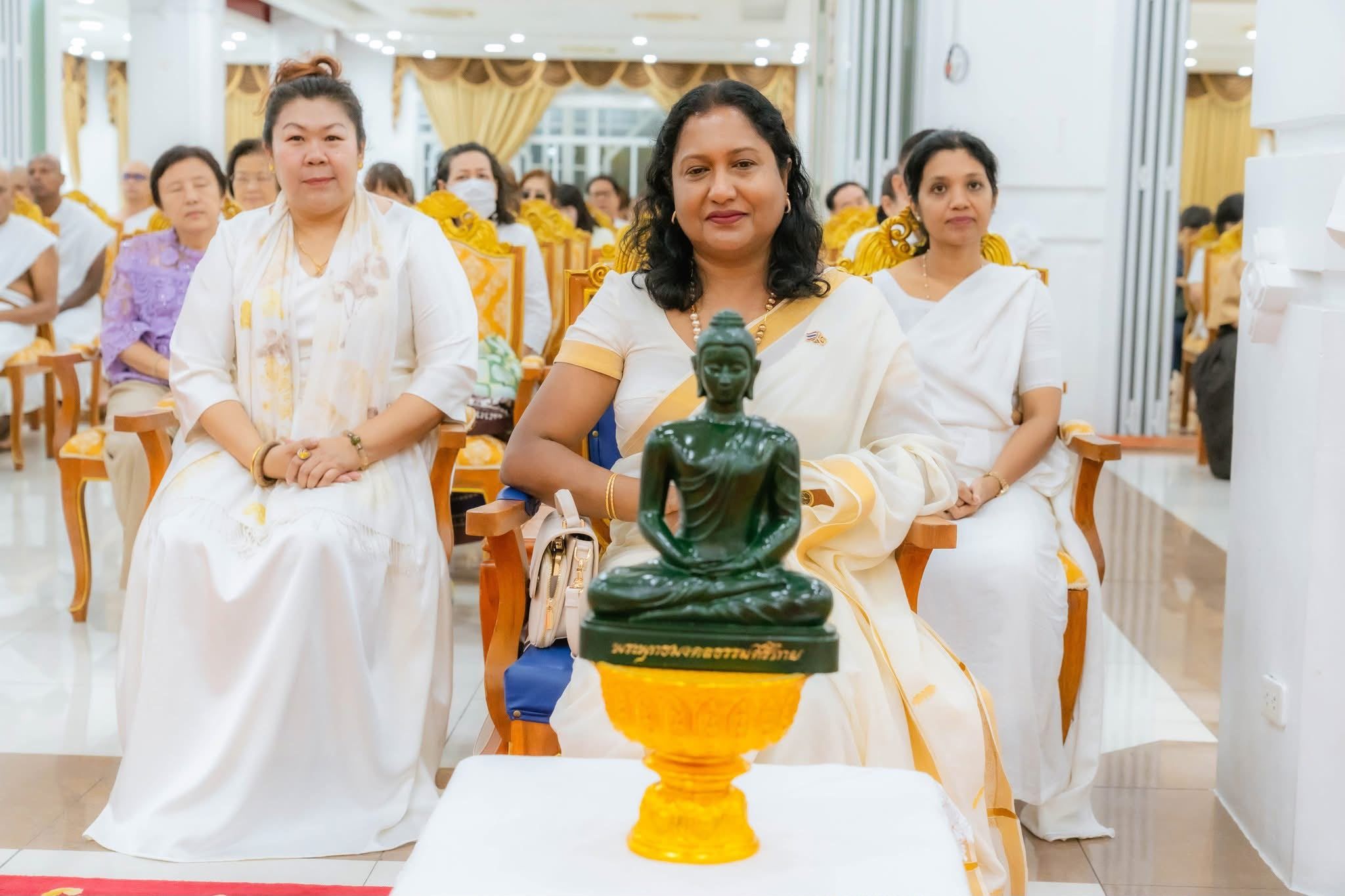 Ambassador of Sri Lanka Attends Temporary Ordination Ceremony of 33 Sri Lankan Devotees in Thailand